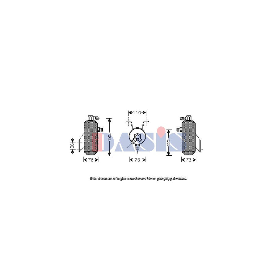 AKS Dasis 803490N Dryer, Air Conditioning for Ford Fiesta