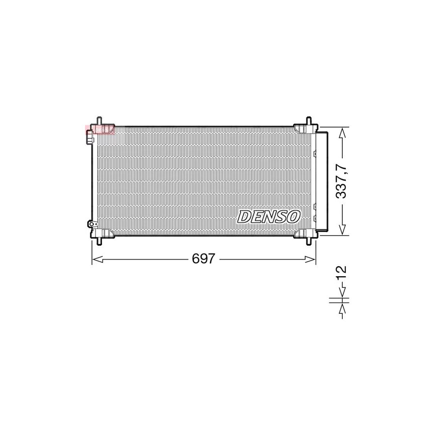 DENSO DCN50120 Air Conditioning Condenser for Toyota Auris