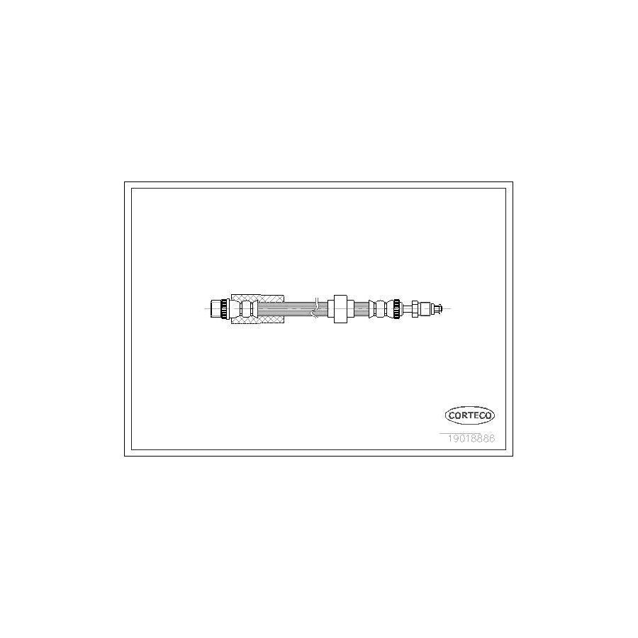 Corteco 19018886 Brake Hose for Peugeot 405