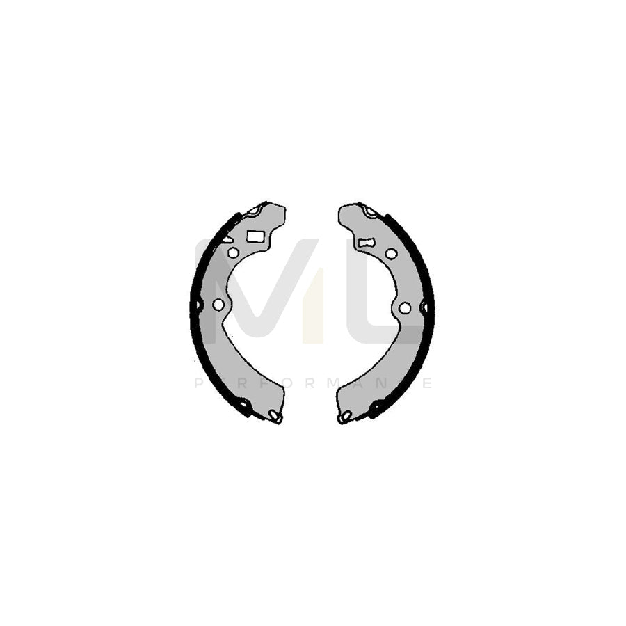 HELLA 8DB 355 000-221 Brake Shoe Set without handbrake lever