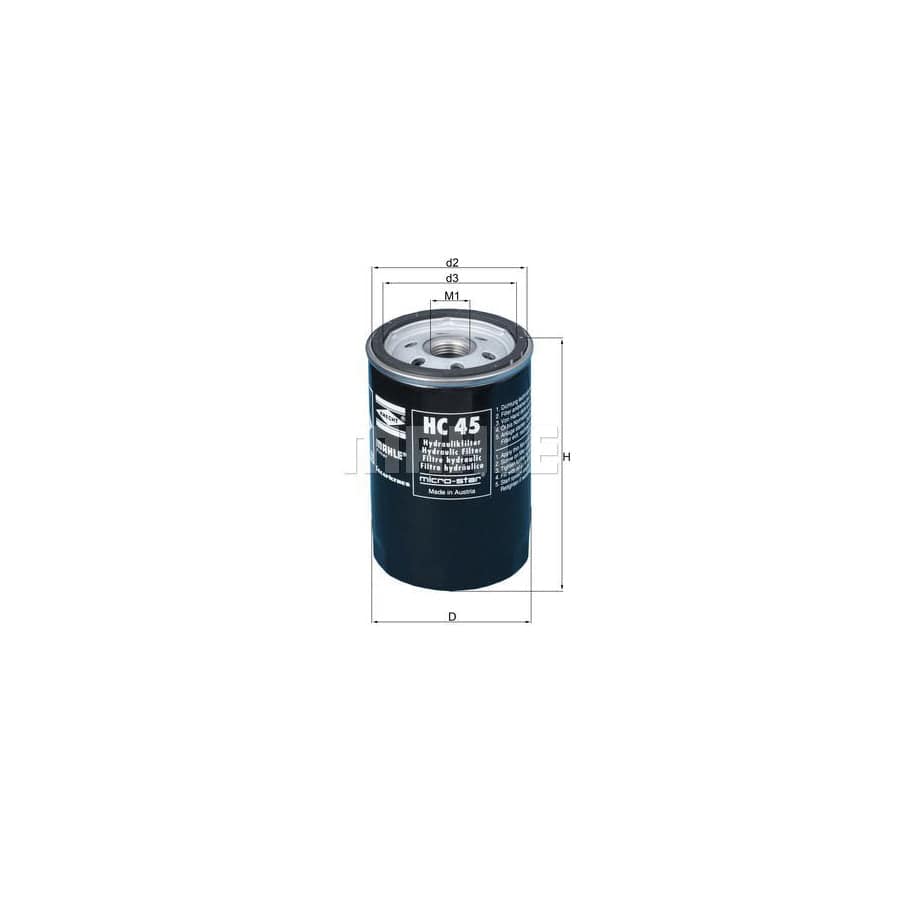 Mahle Original Hc 45 Hydraulic Filter, Automatic Transmission