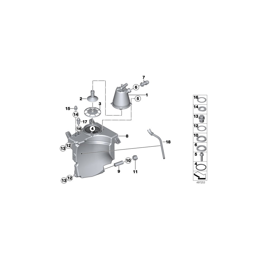 Genuine BMW 11438423305 Adapter M30X1,5X15 D16 (Inc. M6 GT3) | ML Performance US Car Parts