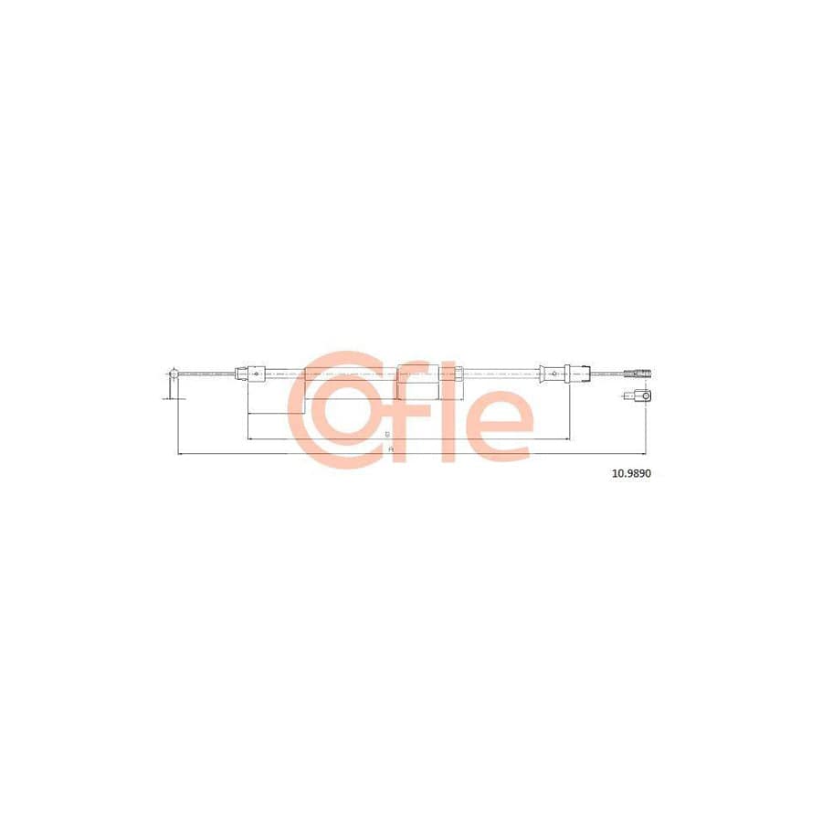 Cofle 92.10.9890 Hand Brake Cable