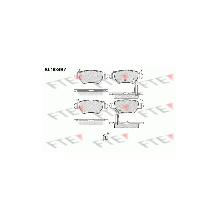 FTE Bl1684B2 Brake Pad Set