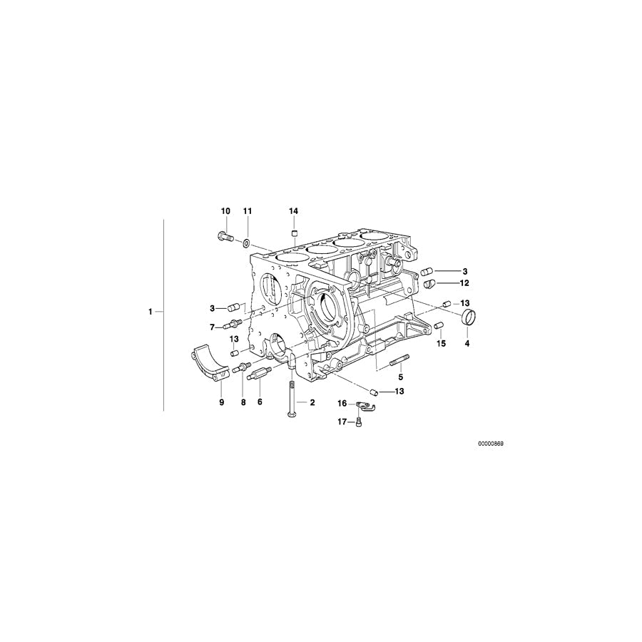 Genuine BMW 11112246702 E36 Engine Block With Piston (Inc. 318tds) | ML Performance US Car Parts