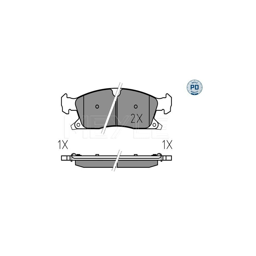 Meyle 025 251 9021/Pd Brake Pad Set For Jeep Grand Cherokee Iv (Wk, Wk2)