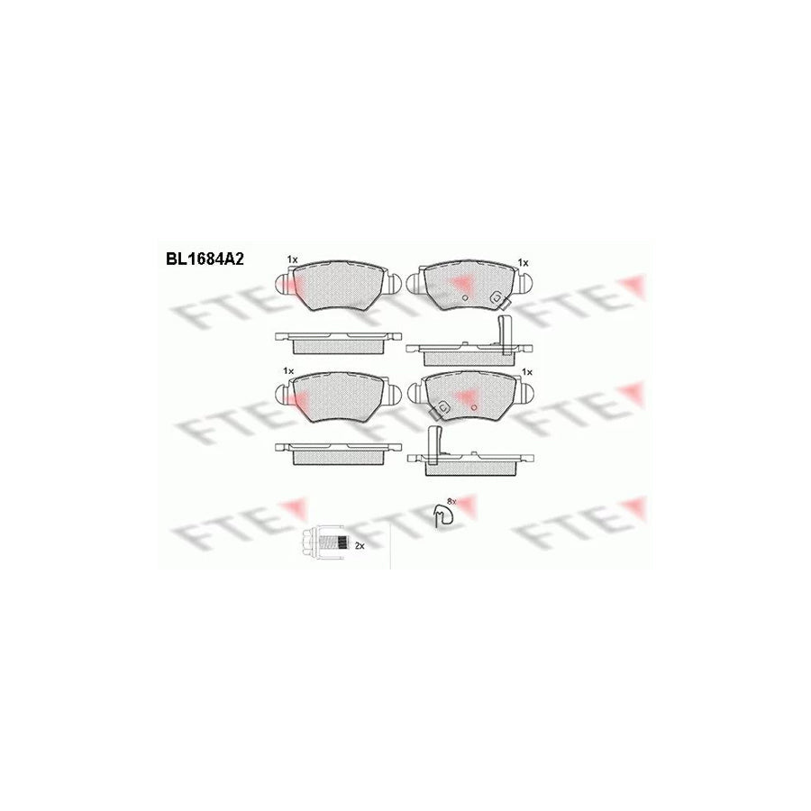 FTE Bl1684A2 Brake Pad Set