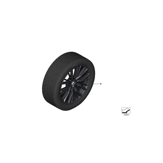Genuine BMW 36112459543 G20 G21 Rdc Tire/Wheel Set, Summer, Black Matt M PERFORMANCE (Inc. 330i, 318d & 320dX) | ML Performance US Car Parts
