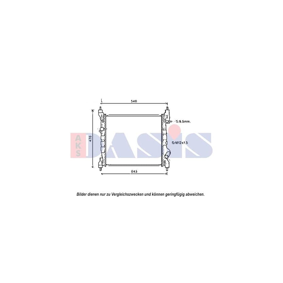 AKS Dasis 510156N Engine Radiator for Chevrolet Spark (M300)