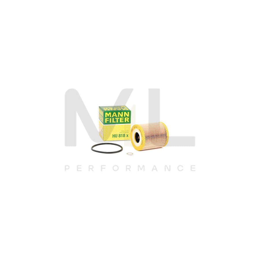 MANN-FILTER HU 818 x Oil Filter with seal, Filter Insert