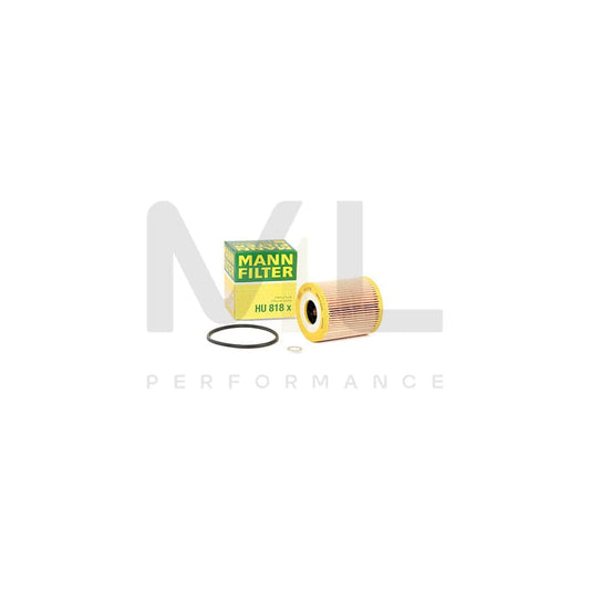 MANN-FILTER HU 818 x Oil Filter with seal, Filter Insert