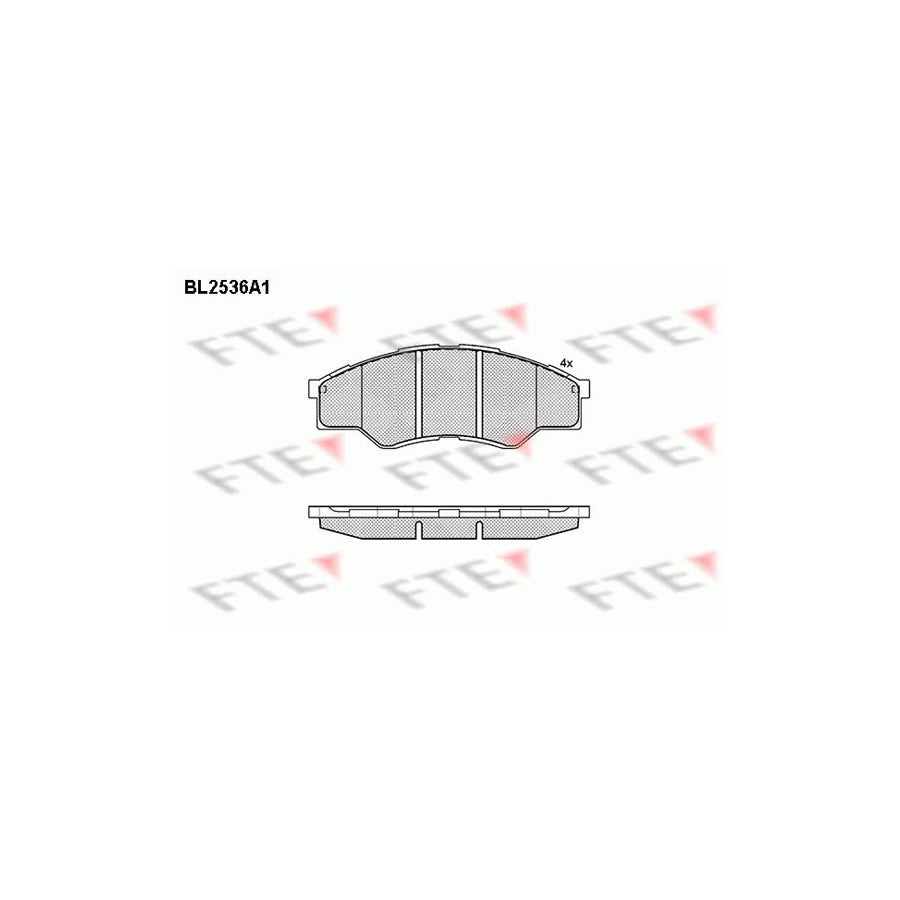 FTE Bl2536A1 Brake Pad Set for Toyota Hilux VII Pickup