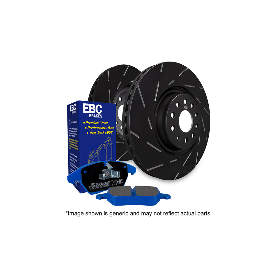 EBC PD09KR092 Honda Civic Bluestuff Rear Brake Pad & USR Disc Kit - Akebono Caliper 1 | ML Performance US Car Parts