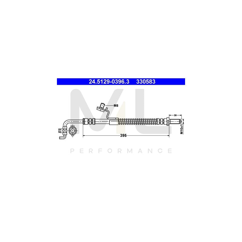 ATE 24.5129-0396.3 Brake Hose 395mm