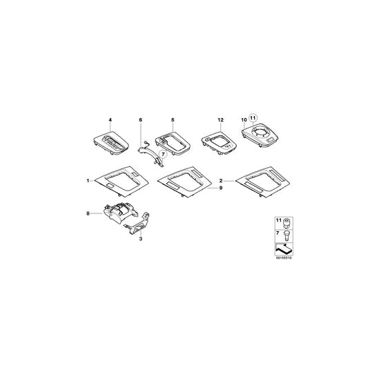 Genuine BMW 51168234708 E46 Depositing Box Bottom Panel SCHWARZ HOCHGL. (Inc. 323i, 330i & 320i) | ML Performance US Car Parts