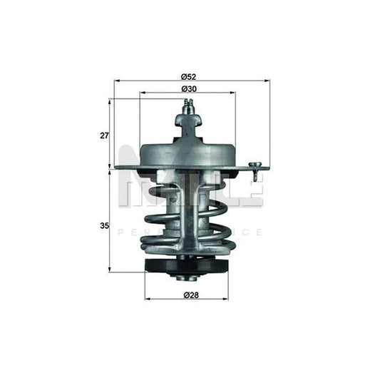 MAHLE ORIGINAL TX 88 88D Engine thermostat Opening Temperature: 88��C, with seal | ML Performance Car Parts