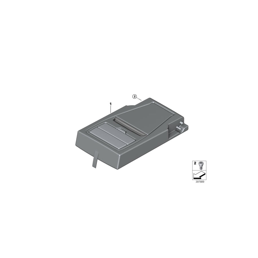 Genuine BMW 52207459652 F39 F45 F48 Center Arm Rest, Imitation Leather SCHWARZ (Inc. X2 20i, 225i & X2 25dX) | ML Performance US Car Parts