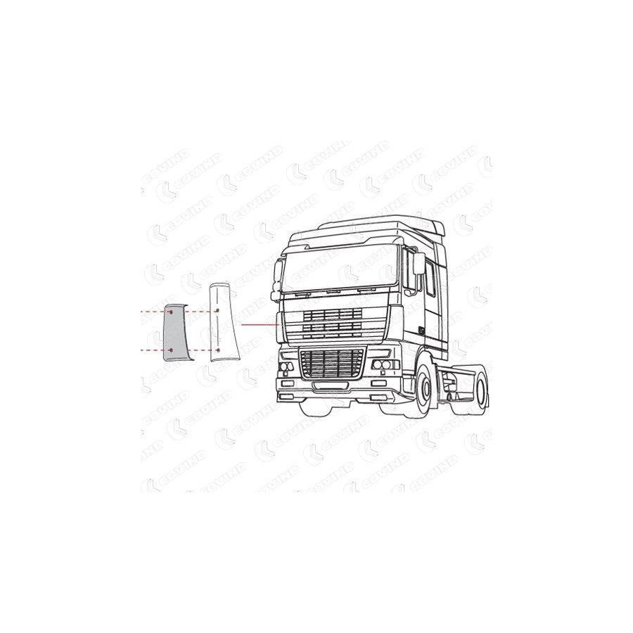Covind Xf2/164 Air Deflector, Driver Cab
