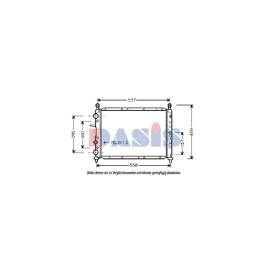 AKS Dasis 010120N Engine Radiator for Alfa Romeo 155 (167)