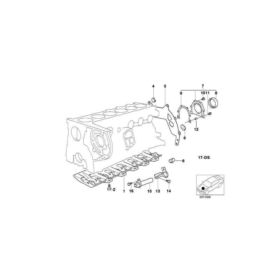 Genuine BMW 11112245749 E36 E38 E39 Gasket Set Engine Block Asbesto Free (Inc. 525tds, 725tds & 525td) | ML Performance US Car Parts