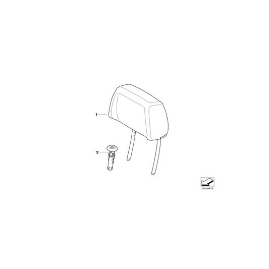 Genuine BMW 52109149799 E82 E88 Headrest Imitation Leather SCHWARZ (Inc. 118d, 125i & 128i) | ML Performance US