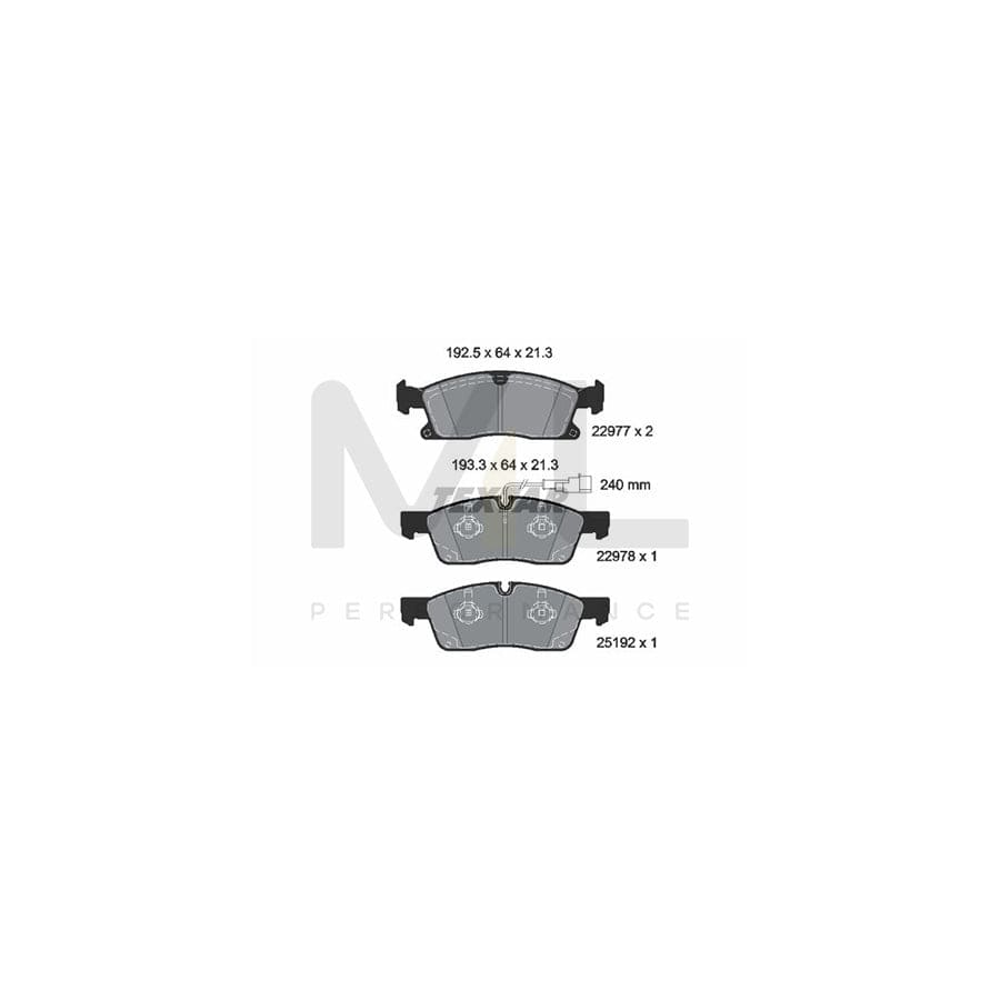 TEXTAR 2297701 Brake pad set for MASERATI Levante Off-Road (M161) incl. wear warning contact | ML Performance Car Parts