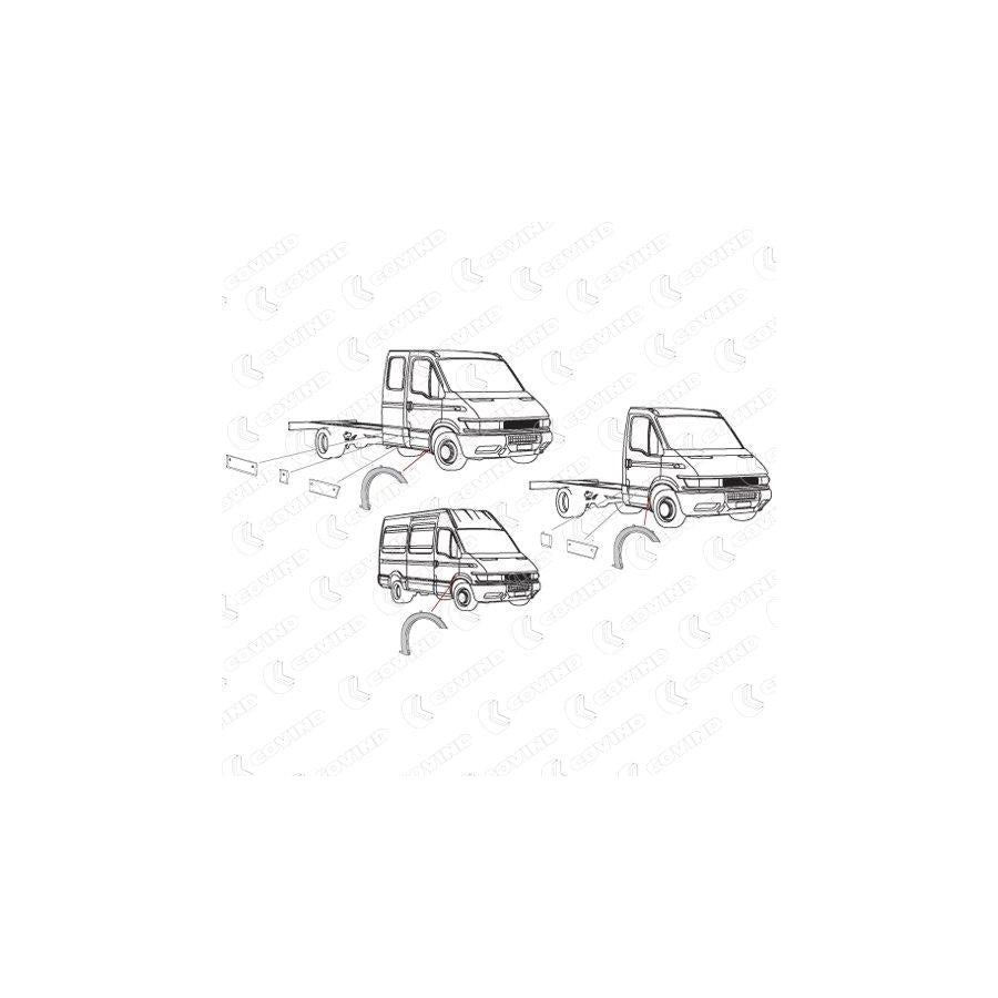 Covind C39/204 Trim / Protective Strip, Mudguard