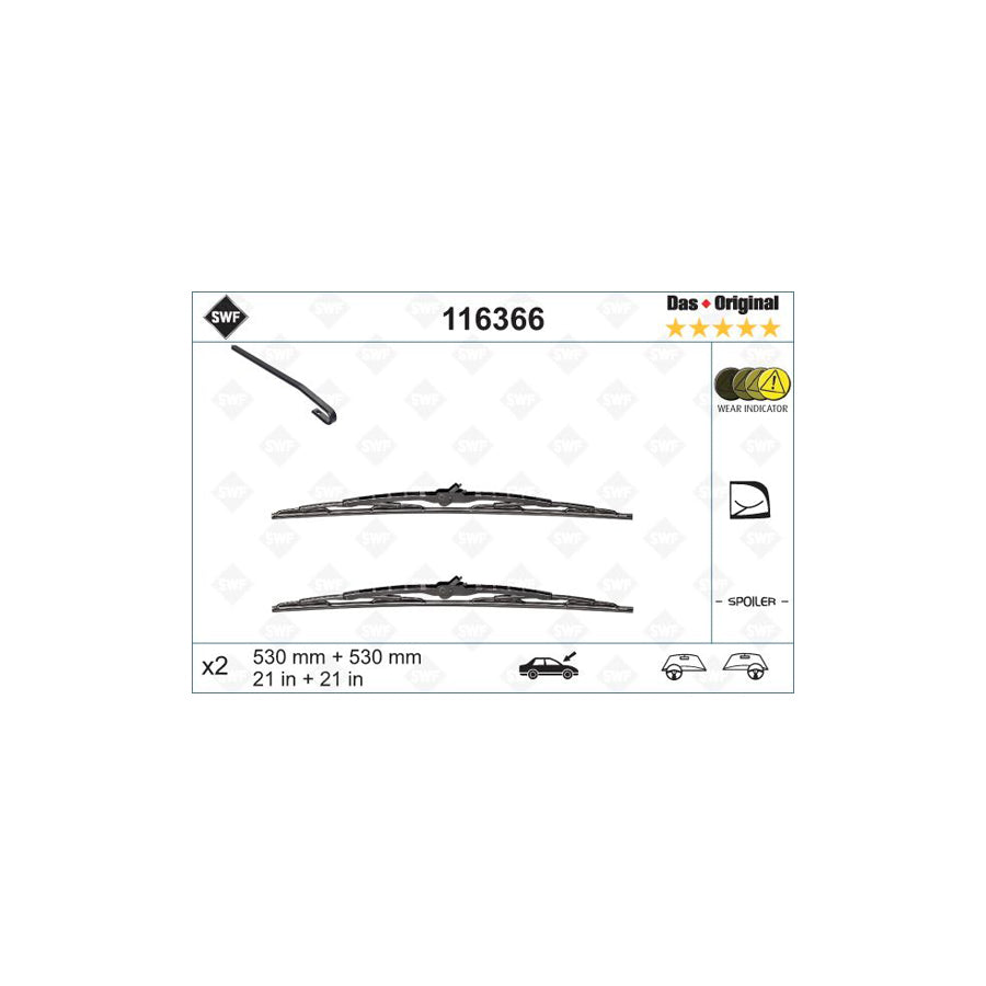 Swf Original Spoiler 116366 Wiper Blade | ML Performance US Car Parts