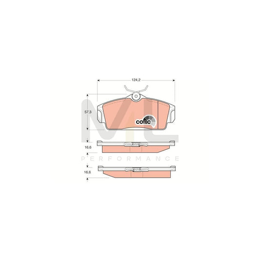 TRW Cotec Gdb3168 Brake Pad Set Not Prepared For Wear Indicator, With Brake Caliper Screws, With Accessories | ML Performance Car Parts
