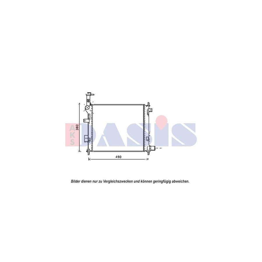 AKS Dasis 510162N Engine Radiator for KIA Picanto II (Ta)