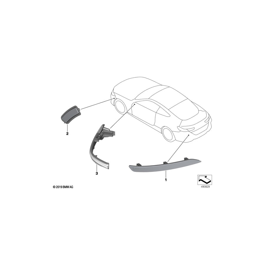 Genuine BMW 63147471138 G15 G16 G14 Side Marker Reflector Right (Inc. 840i, M850iX & 840iX) | ML Performance US Car Parts