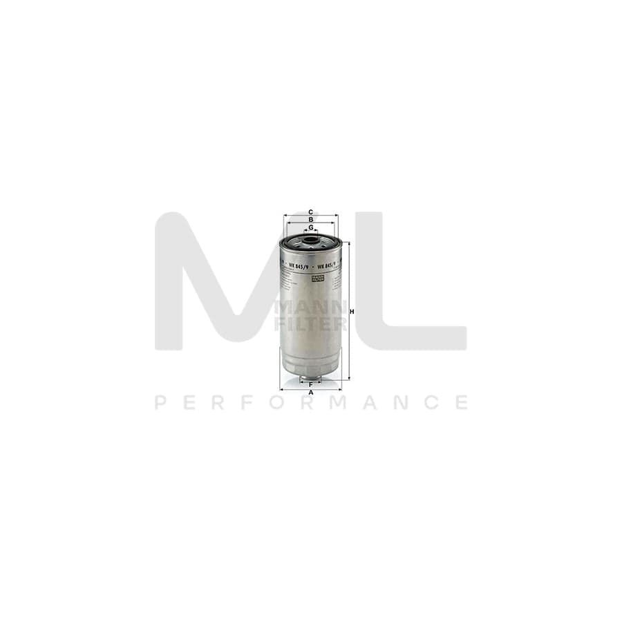 MANN-FILTER WK 845/9 Fuel filter for RENAULT TRUCKS MASCOTT Spin-on Filter