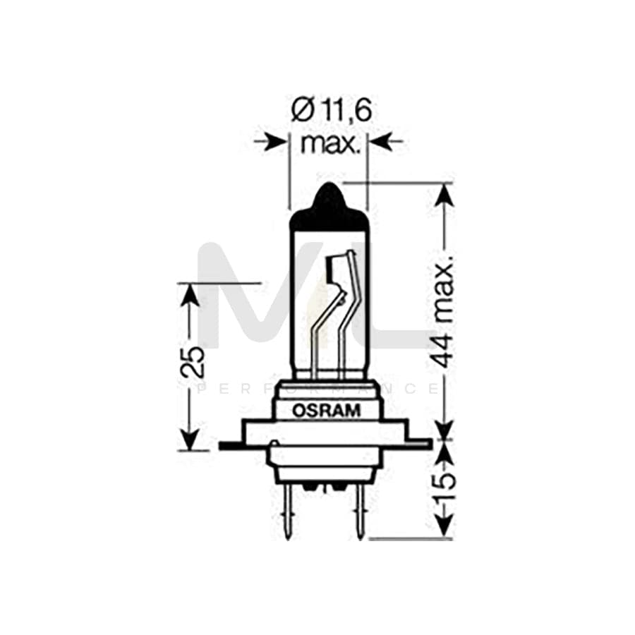 OSRAM 64210NBU-02B Bulb, spotlight H7 12V 55W PX26d Halogen