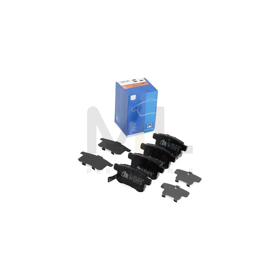 ATE 13.0460-5648.2 Brake pad set for HONDA ACCORD with acoustic wear warning, with anti-squeak plate