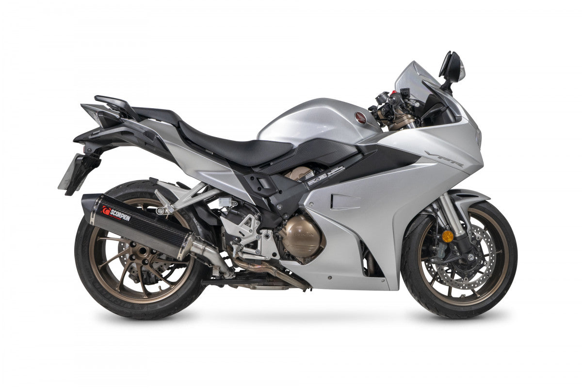 Scorpion RHA168CEO Honda VFR800 F Serket Parallel Slip-On - Carbon Fibre Sleeve | ML Performance US US