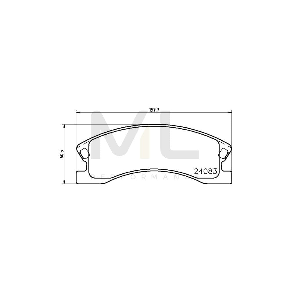 Hella 8DB 355 011-541 Brake Pad Set For Jeep Grand Cherokee Ii (Wj, Wg) With Acoustic Wear Warning