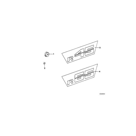Genuine BMW 51142301025 Sticker SILBER (Inc. R65 & R65T) | ML Performance US