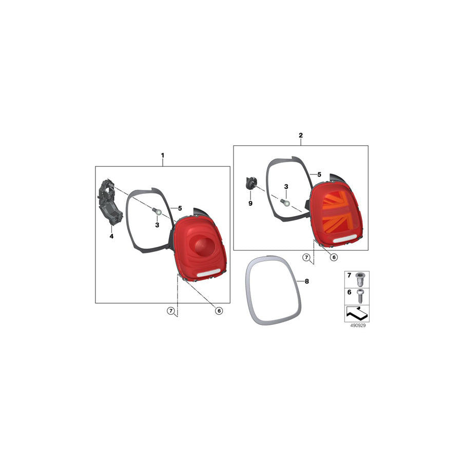 Genuine BMW Mini 63217361141 F55 F56 Gasket, Rear Light, Left (Inc. JCW, Cooper SE & Cooper S) | ML Performance US Car Parts