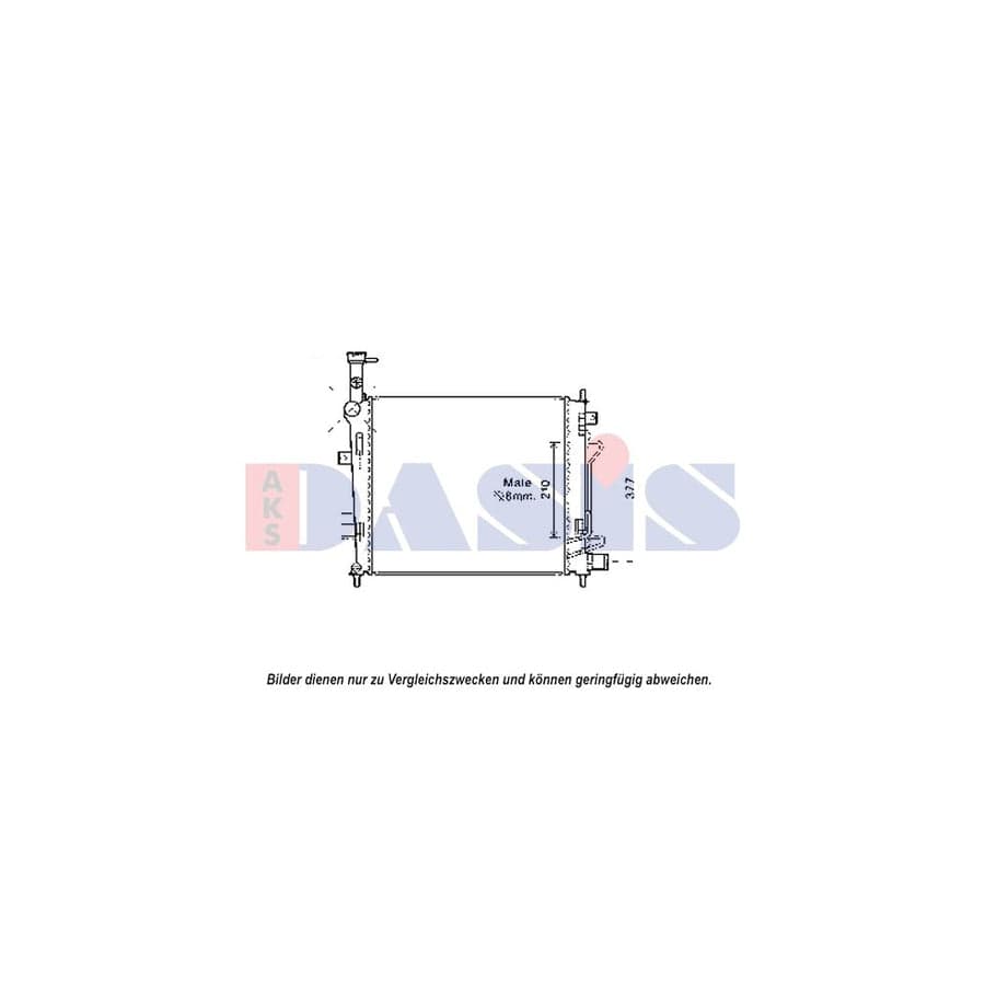 AKS Dasis 510163N Engine Radiator for KIA Picanto II (Ta)