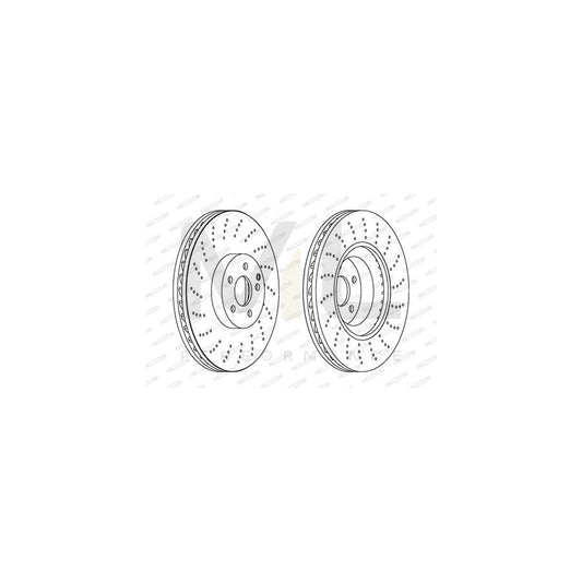 FERODO PREMIER DDF1637C-1 Brake Disc Vented, Coated, without bolts/screws | ML Performance Car Parts