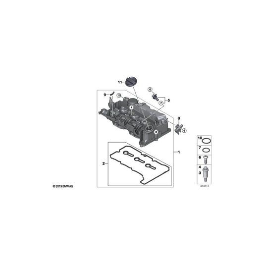 Genuine BMW 11128473264 F55 F46 F45 Gasket Set, Cylinder Head Cover (Inc. 216d, 116d & X2 16d) | ML Performance US Car Parts