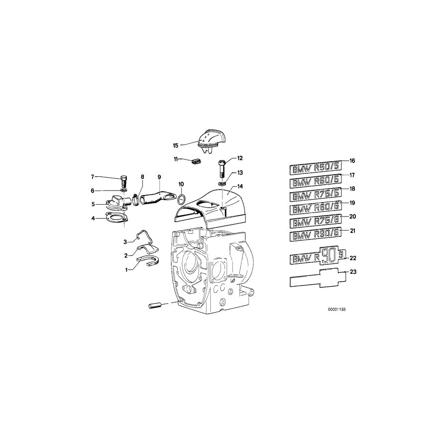 Genuine BMW 51141259369 Type Plate (Inc. R90S) | ML Performance US