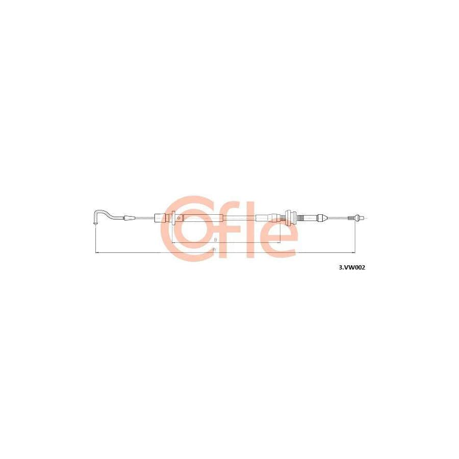Cofle 92.3.Vk002 Throttle Cable for VW Transporter