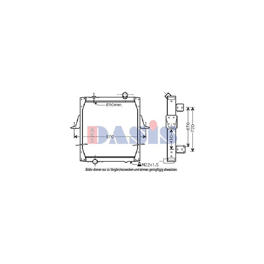 AKS Dasis 390034N Engine Radiator