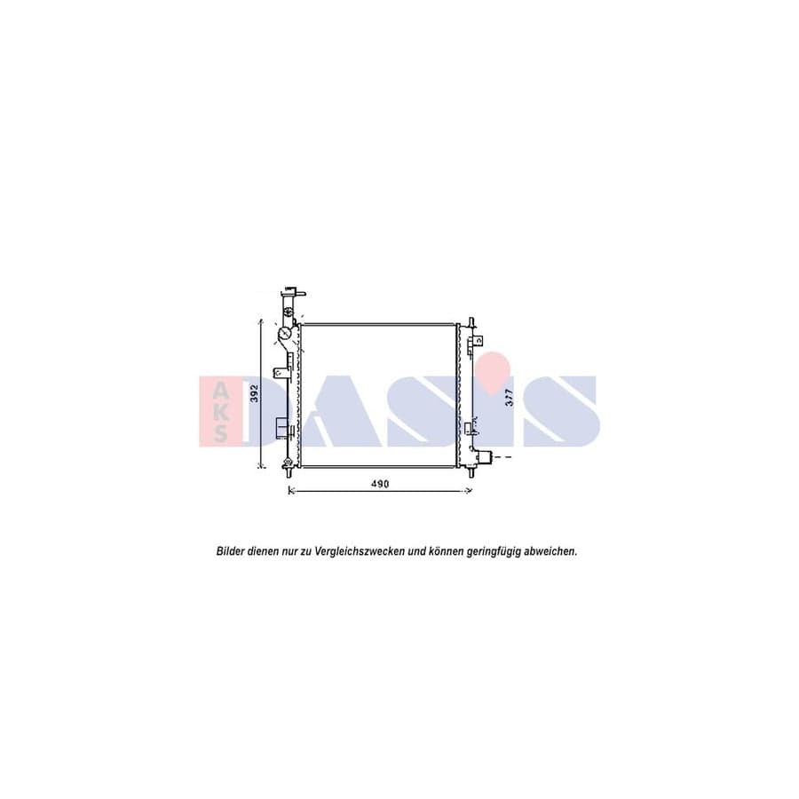 AKS Dasis 510165N Engine Radiator for KIA Picanto II (Ta)