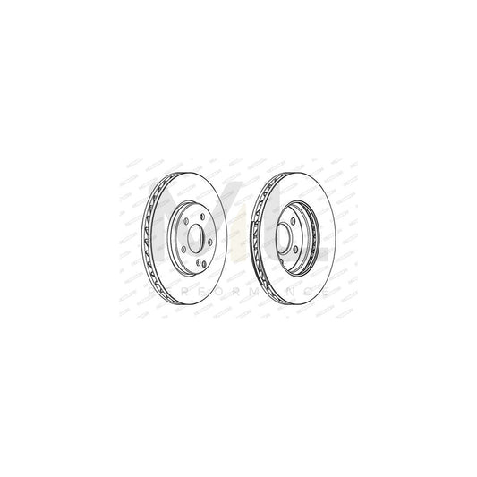 FERODO DDF1638C-1 Brake Disc suitable for MERCEDES-BENZ E-Class PREMIER, Vented, Coated, without bolts/screws | ML Performance Car Parts