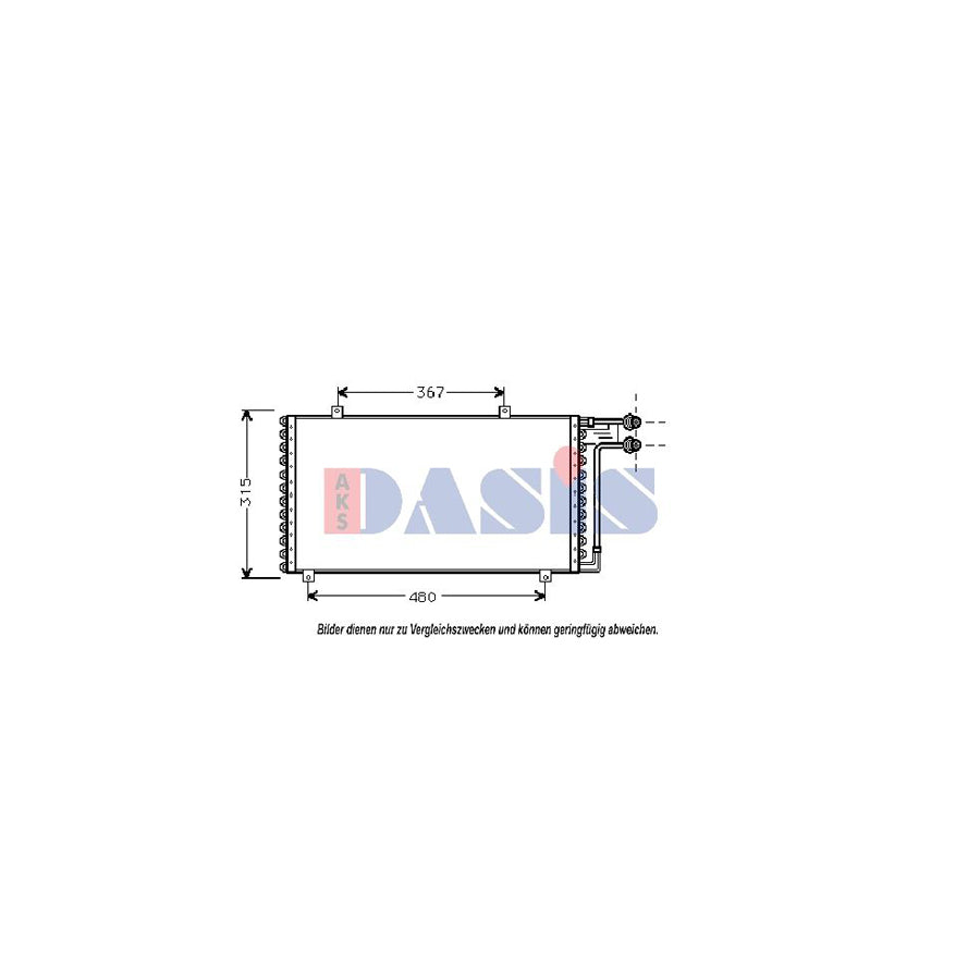 AKS Dasis 162170N Air Conditioning Condenser for Peugeot 309