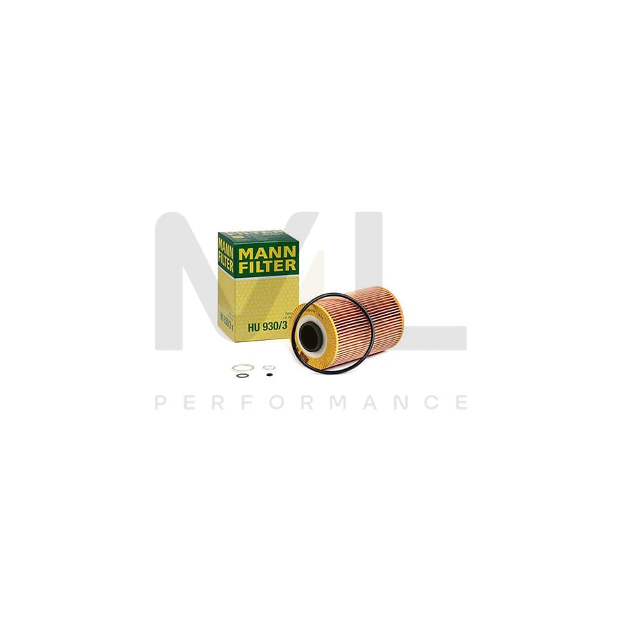 MANN-FILTER HU 930/3 x Oil Filter with seal, Filter Insert