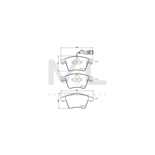 Hella 8DB 355 011-441 Brake Pad Set With Integrated Wear Warning Contact