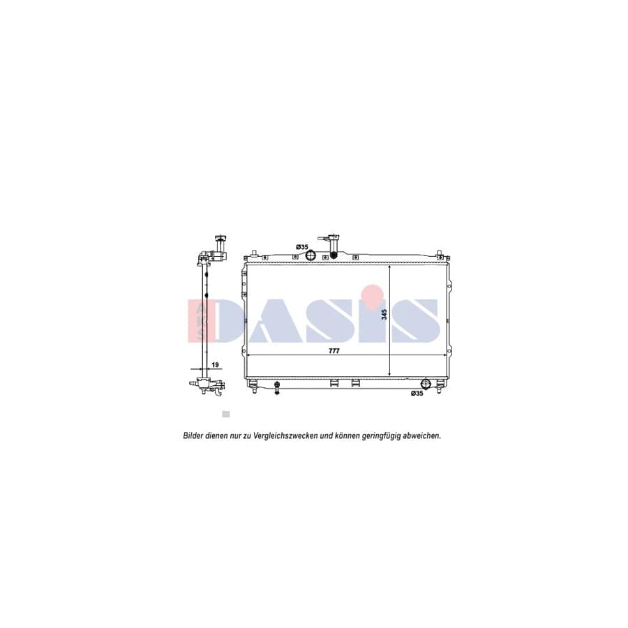 AKS Dasis 510167N Engine Radiator for Hyundai H-1 Box